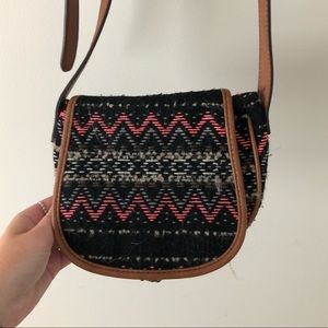 Chevron over the shoulder purse